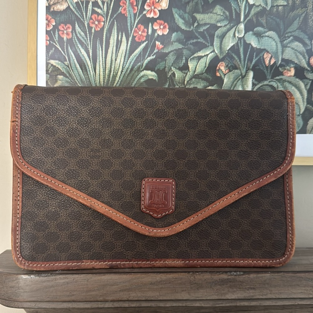 Celine Brown Crossbody Bag macadam vintage